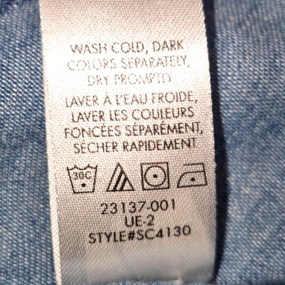 Calvin Klein Women's light blue button-down denim shirt size XS - Picture 6 of 12